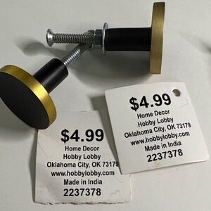 Gold and Black knobs